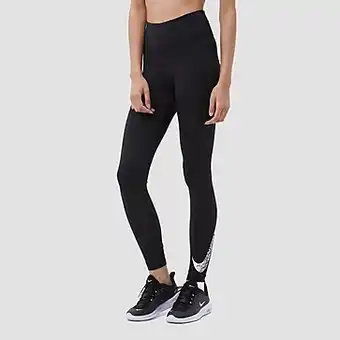 Perry Sport Nike dri-fit swoosh run mid-rise 7/8 hardlooptight zwart dames aanbieding