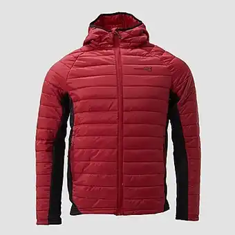 Perry Sport Wildebeast down look packable outdoorjas rood heren aanbieding