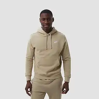 Perry Sport Nike sportswear club fleece pullover trui beige/khaki heren aanbieding