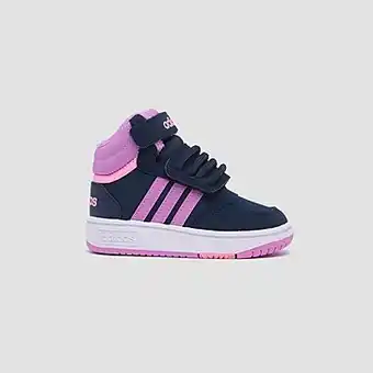 Perry Sport Adidas hoops mid lifestyle basketball strap sneakers zwart/roze baby aanbieding