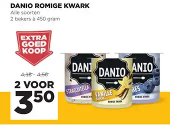 Jumbo Danio romige kwark 2 bekers a 450 gram aanbieding