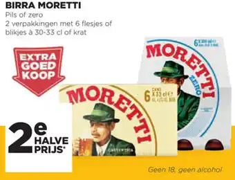 Jumbo Birra Moretti 6 flesjes of blikjes a 30-33 cl of krat aanbieding