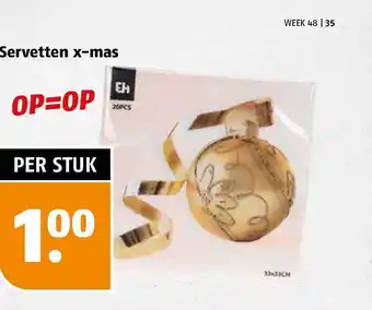 Poiesz Servetten x-mas aanbieding