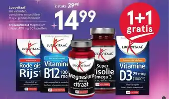 Etos Lucovitaal magnesium citraat 400 mg 60 tabletten 1+1 gratis aanbieding