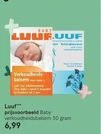 Etos Luff baby verkoudheidsbalsem 30 gram aanbieding