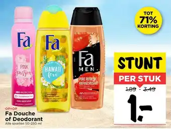 Vomar Voordeelmarkt Fa Douche Of Deodorant Tot 71% Korting aanbieding