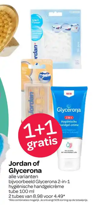 Spar Jordan of Glycerona aanbieding