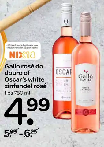 Spar Gallo rosé do douro of Oscar's white zinfandel rosé aanbieding