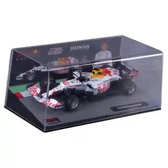 Top1Toys Bburago auto 1:43 max verstappen red bull rb16b  met helm in luxe bewaarcase aanbieding