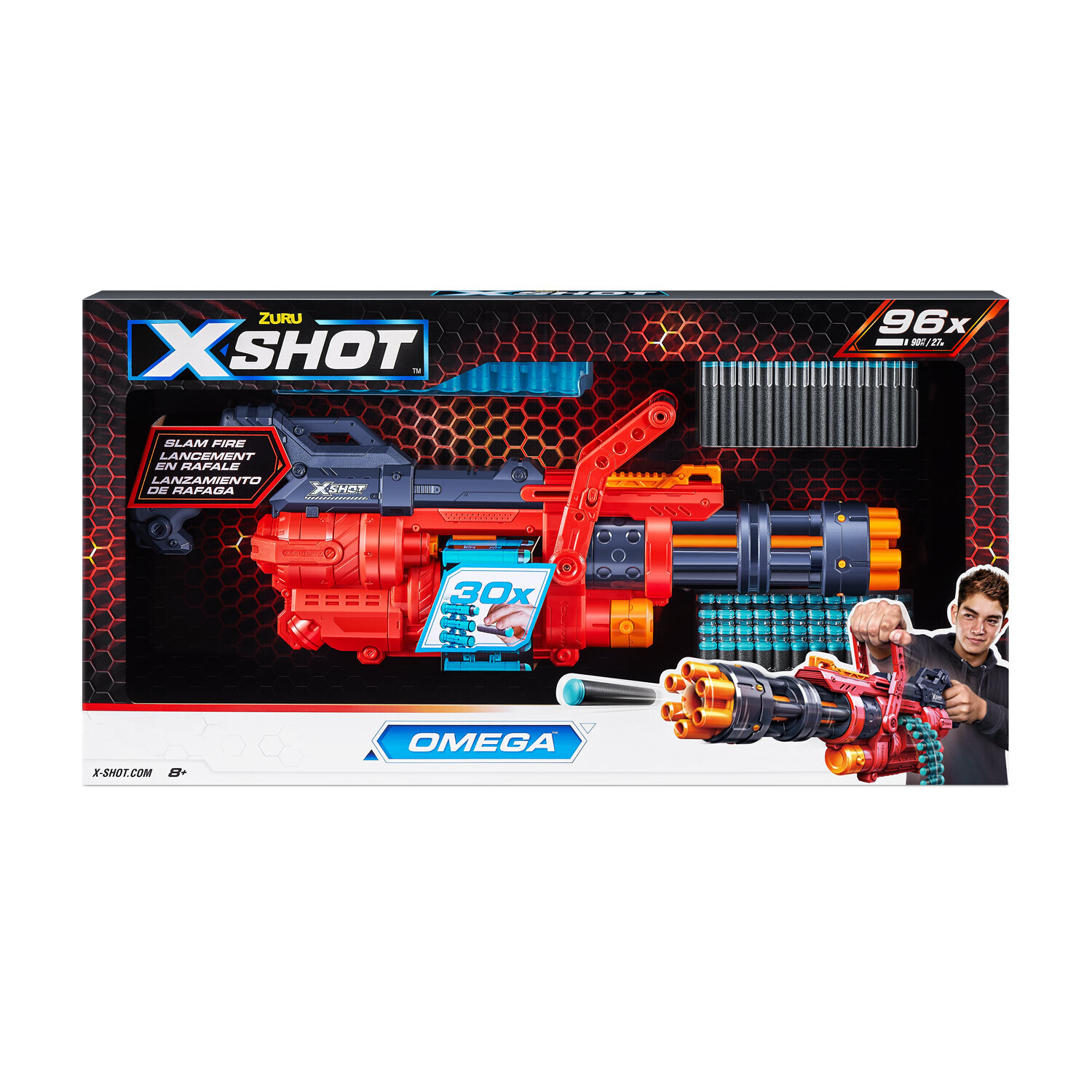 Zuru xshot omega blaster met 30 dartbelt en 98 darts aanbieding bij