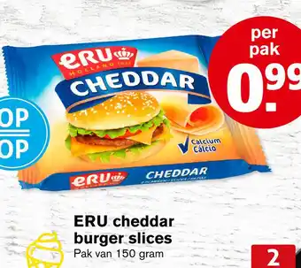 Hoogvliet ERU cheddar burger slices aanbieding