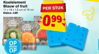 Hoogvliet Koelelement Blauw of fruit aanbieding