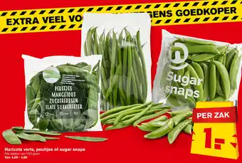 Hoogvliet Haricots verts, peultjes of sugar snaps aanbieding