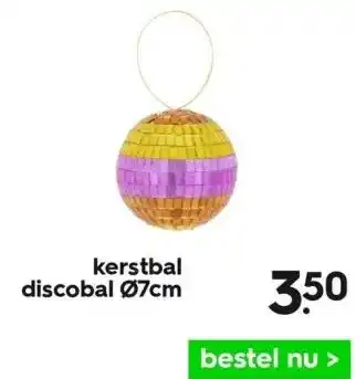 HEMA Kerstbal discobal ø7cm aanbieding