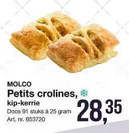 Bidfood Molco petits crolines, kip-kerrie aanbieding