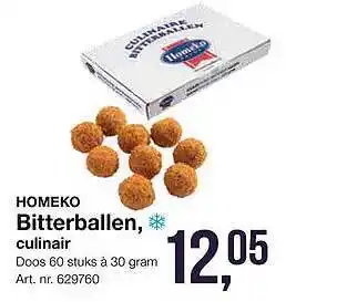 Bidfood Homeko bitterballen, culinair aanbieding