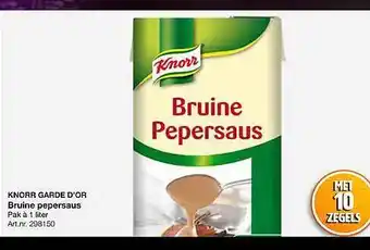 Bidfood Knorr garde d'or bruine pepersaus aanbieding