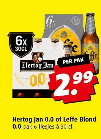 Boni Hertog jan 0.0 of leffe blond 0.0 aanbieding