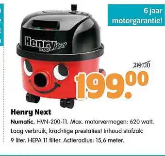 Plentyparts Henry next numatic aanbieding