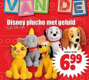 Dirk Disney pluche met geluid aanbieding