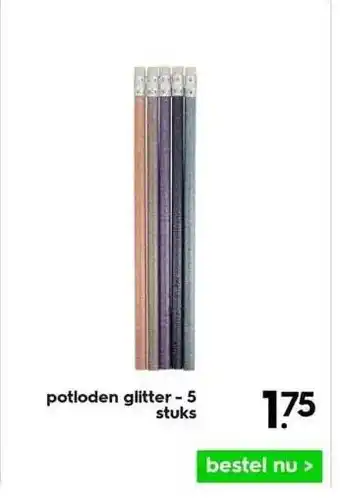 HEMA Potloden glitter aanbieding