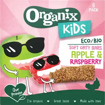 Albert Heijn Organix Soft oaty bars apple & raspber kids aanbieding