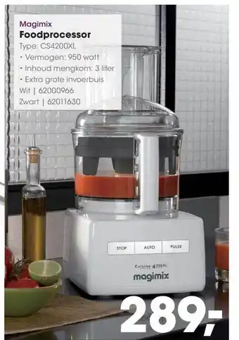 HANOS Magimix foodprocessor cs4200xl aanbieding