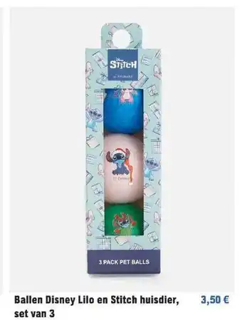 Primark Ballen disney lilo en stitch huisdier, set van 3 aanbieding