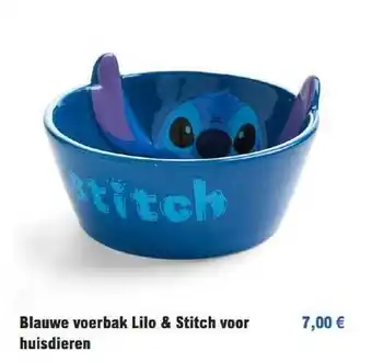 Primark Blauwe voerbak lilo & stitch voor huisdieren aanbieding