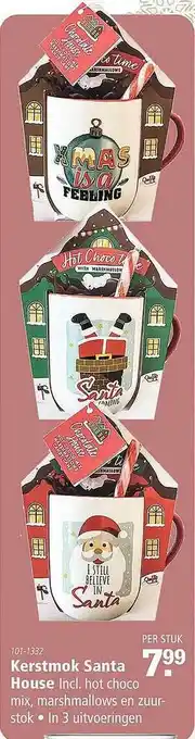 Marskramer Kerstmok santa house aanbieding