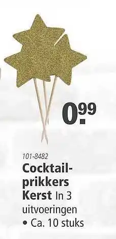 Marskramer Cocktailprikkers kerst aanbieding