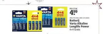 Marskramer Batterij varta alkaline longlife power aanbieding