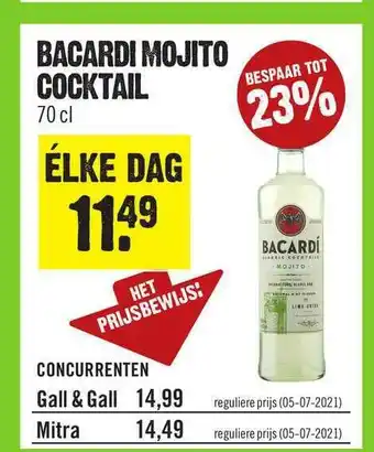 Dirck 3 Bacardi Mojito Cocktail aanbieding