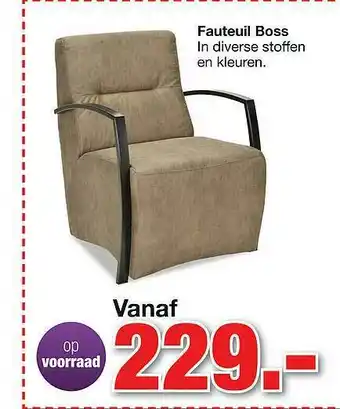 Budget Home Store Fauteuil Boss aanbieding