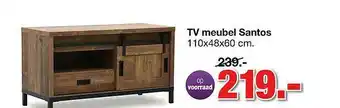 Budget Home Store TV Meubel Santos 110x48x60 Cm aanbieding