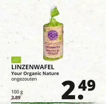 Natuurwinkel Linzenwafel Your Organic Nature aanbieding