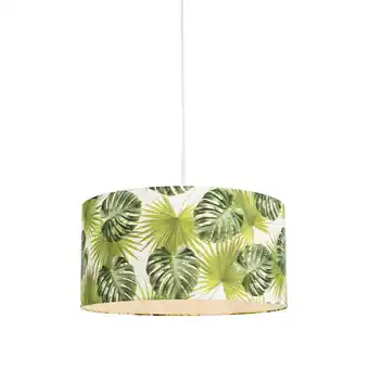 Lampenlicht.nl Botanische hanglamp wit met leaf kap 50cm - combi 1 aanbieding