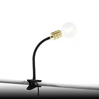 Lampenlicht.nl Moderne klemlamp goud met flexarm - cavalux aanbieding