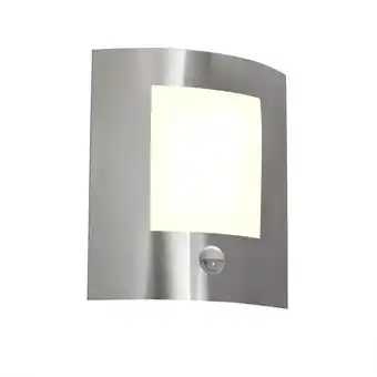 Lampenlicht.nl Moderne buitenwandlamp staal bewegingssensor ip44 - emmerald 1 aanbieding