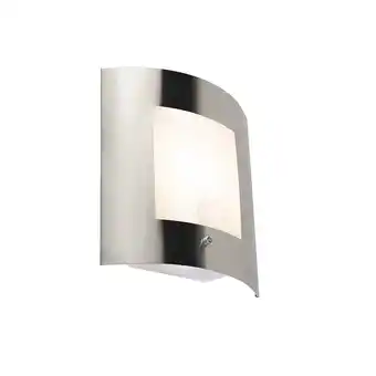 Lampenlicht.nl Buitenwandlamp staal ip44 licht-donker sensor - emmerald 1 aanbieding