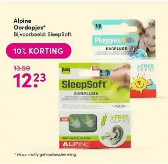 DA Alpine Oordopjes 10% Korting aanbieding