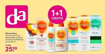 DA P20 En Vision 1+1 Gratis aanbieding