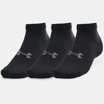 Under Armour Unisex sokken under armour essential low cut - 3 paar zwart / zwart / pitch grijs m aanbieding