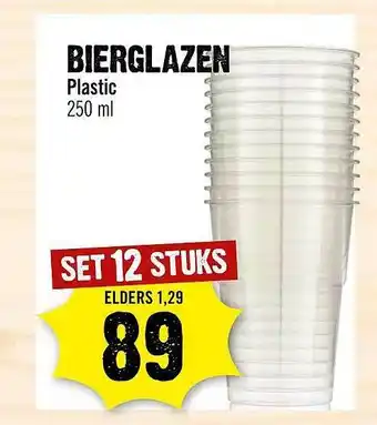 Dirck 3 Bierglazen Plastic aanbieding