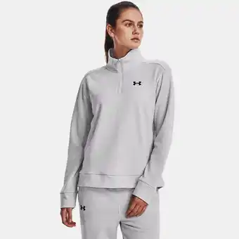 Under Armour Armour fleece® met korte rits voor dames halo grijs light heather / zwart xs aanbieding