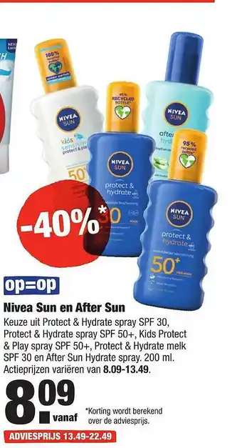 ALDI Nivea Sun En After Sun aanbieding