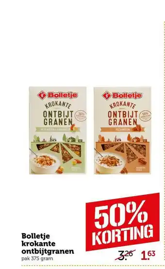 CoopCompact Bolletje Krokente Ontbijtgranen 50% Korting aanbieding