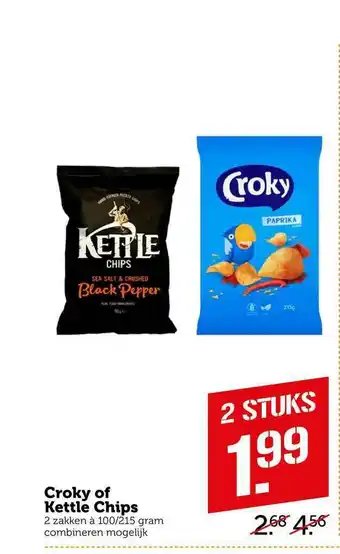 CoopCompact Croky Of Kettle Chips aanbieding