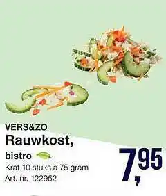 Bidfood Vers&Zo Rauwkost, Bistro aanbieding