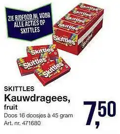 Bidfood Skittles Kauwdragees, Fruit aanbieding